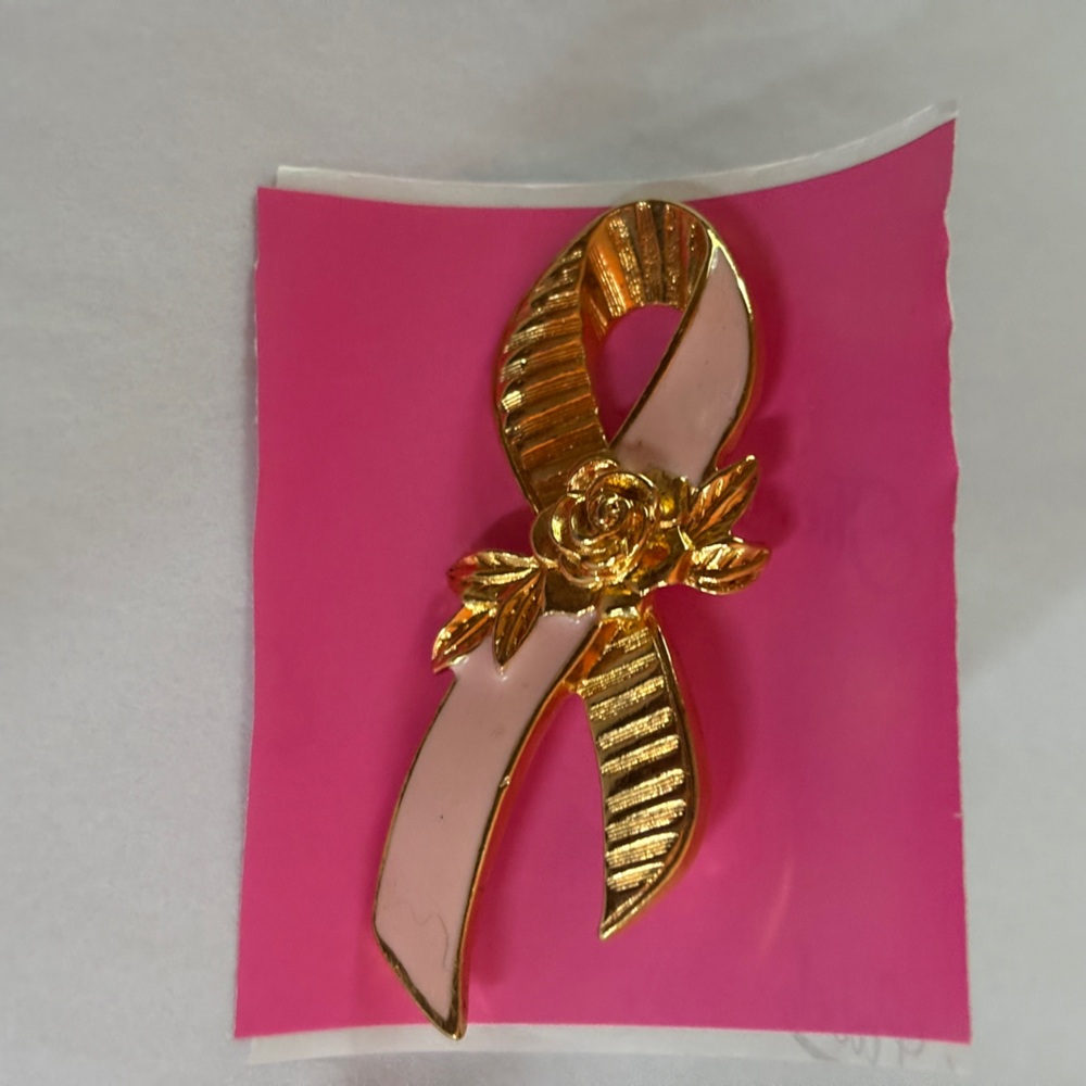 1980’s breast cancer awareness pin
